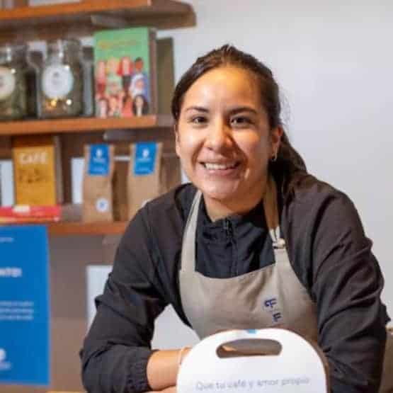 woman in cafe